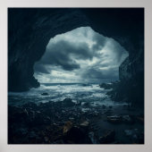 De woede van natuur in steen gegoten poster (Voorkant)