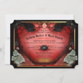 De woeste halloween bruiloft "samen met" kaart (Achterkant)