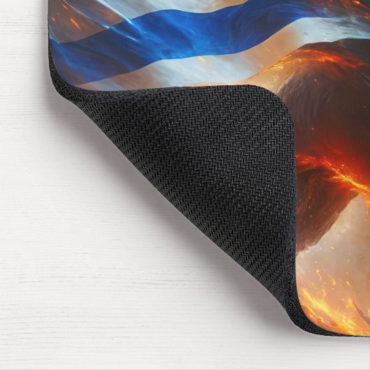 De woeste leeuw met de vlag van de Davidster Muismat (Hoek)