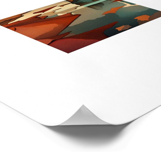 De woestijn ontlijst poster (Hoek)