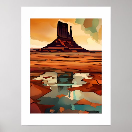 De woestijn ontlijst poster (Voorkant)