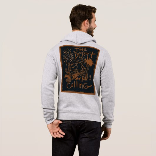 De woestijn roept hoodie (Achterkant volledig)