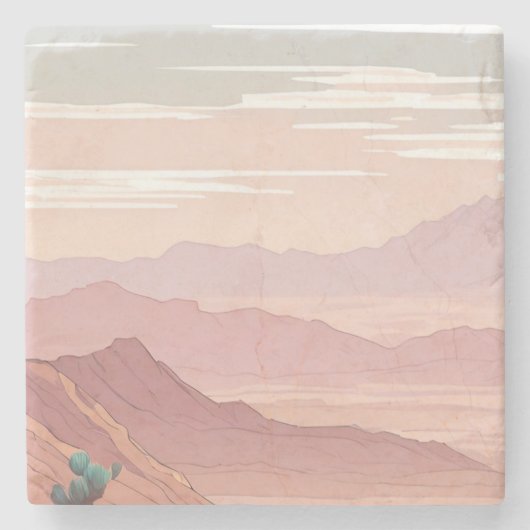 De woestijn stenen onderzetter (Voorkant)