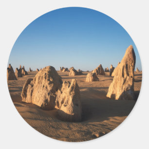 de woestijn The Pinnacles Nambung National Park Ronde Sticker