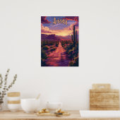 De woestijn van Arizona 's nachts Poster (Keuken)