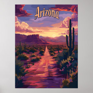 De woestijn van Arizona 's nachts Poster