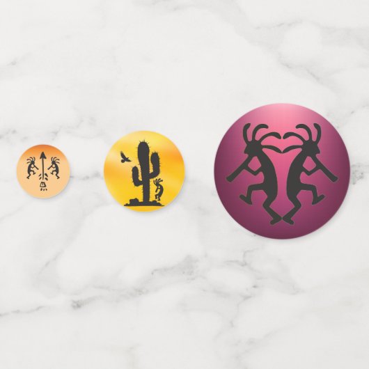 De woestijn van Arizona Zuidwest Kokopelli Confetti (Achterkanten)