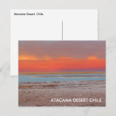 De Woestijn van Atacama, het Briefkaart van Chili (Voorkant / Achterkant)