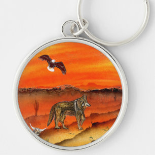 De woestijnwolf sleutelhanger