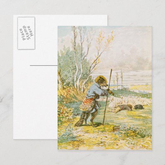 De Wolf als Shepherd Briefkaart (Voorkant / Achterkant)