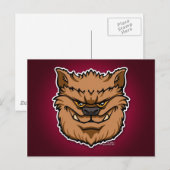 De wolf (bruin) briefkaart (Voorkant / Achterkant)
