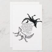 De wolf die voedt briefpapier (Voorkant / Achterkant)