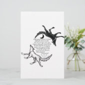 De wolf die voedt briefpapier (Staand voorkant)