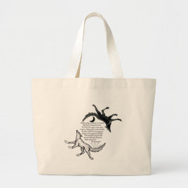 De wolf die voedt grote tote bag