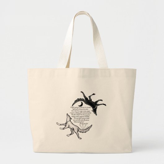 De wolf die voedt grote tote bag (Voorkant)