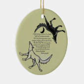 De wolf die voedt keramisch ornament (Rechts)