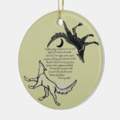 De wolf die voedt keramisch ornament (Links)
