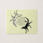 De wolf die voedt legpuzzel (Horizontaal)