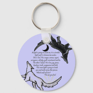 De wolf die voedt sleutelhanger