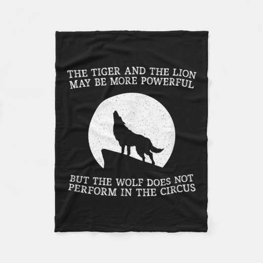 De wolf doet niet mee in het circus Cool Wolf M Fleece Deken (Voorkant)