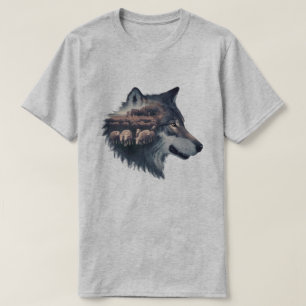 De wolf en de kudde schapen t-shirt