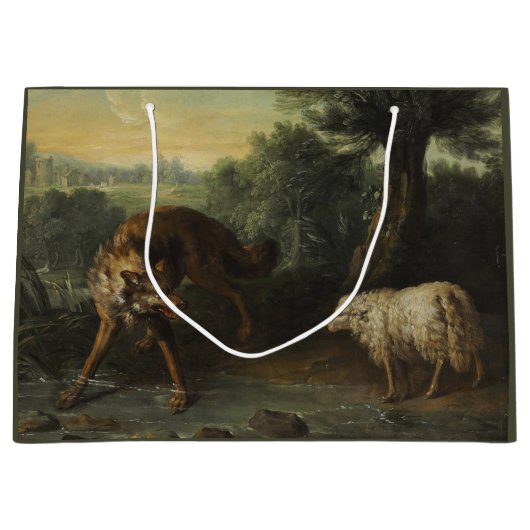 De wolf en het lam (door Jean-Baptiste Oudry) Groot Cadeauzakje (Voorkant)