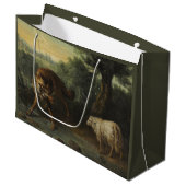 De wolf en het lam (door Jean-Baptiste Oudry) Groot Cadeauzakje (Voorkant Gekanteld)