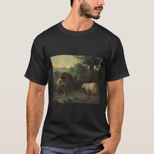 De wolf en het lam (door Jean-Baptiste Oudry) T-shirt (Voorkant)