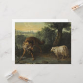 De wolf en het lam kaart (Voorkant / Achterkant in situ)