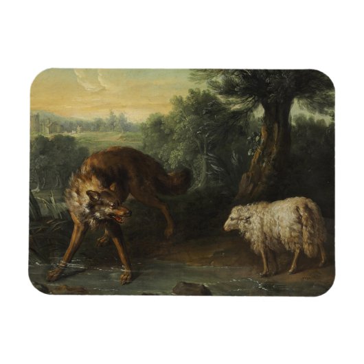 De wolf en het lam magneet (Horizontaal)