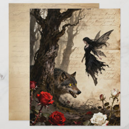 De Wolf en Het Sprookje Scrapbook Papier