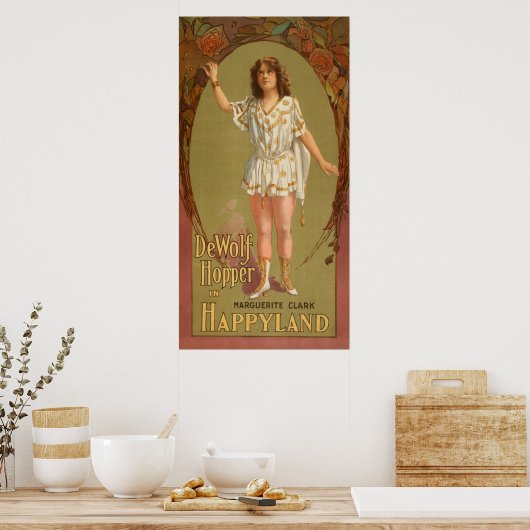 De Wolf Hopper in het Poster van het gelukkige the (Keuken)