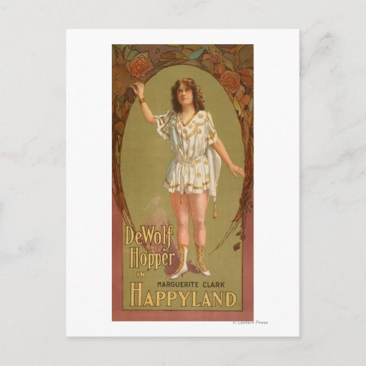 De Wolf Hopper in het Poster van het gelukkige the Briefkaart (Voorkant)