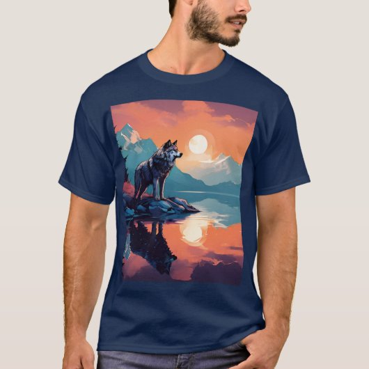 De wolf in de bergen t-shirt (Voorkant)