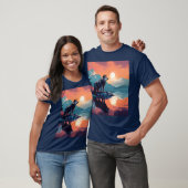 De wolf in de bergen t-shirt (Unisex)