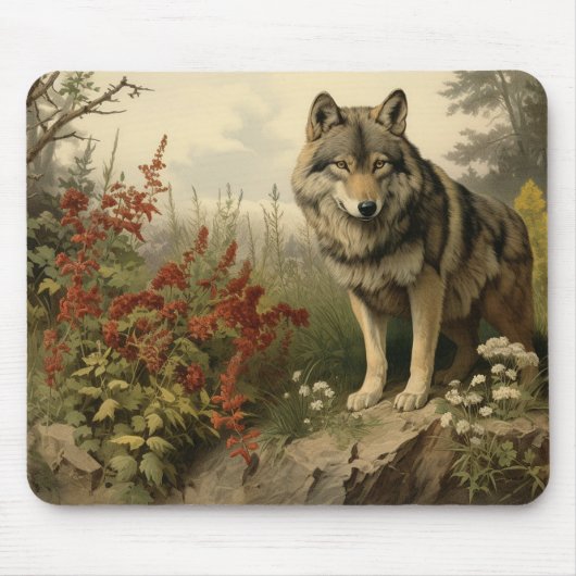 De wolf in Glen Mousepad Muismat (Voorkant)