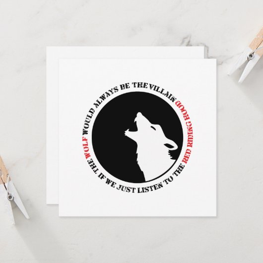 De wolf is altijd de boosdoener kaart (Voorkant / Achterkant in situ)