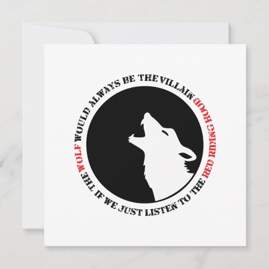 De wolf is altijd de boosdoener kaart (Voorkant)