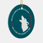 De wolf is altijd de boosdoener keramisch ornament (Rechts)