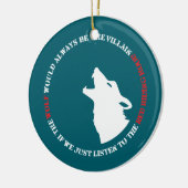 De wolf is altijd de boosdoener keramisch ornament (Links)