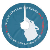 De wolf is altijd de boosdoener kerstboom rok (Voorkant)