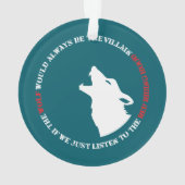 De wolf is altijd de boosdoener ornament (achterkant)