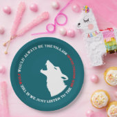 De wolf is altijd de boosdoener papieren bordje (Feest)