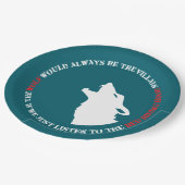 De wolf is altijd de boosdoener papieren bordje (Gekanteld)