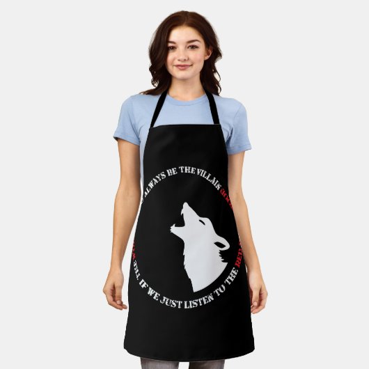 De wolf is altijd de boosdoener schort (Gedragen)