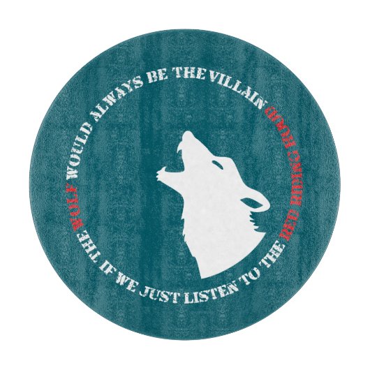 De wolf is altijd de boosdoener snijplank (Voorkant)