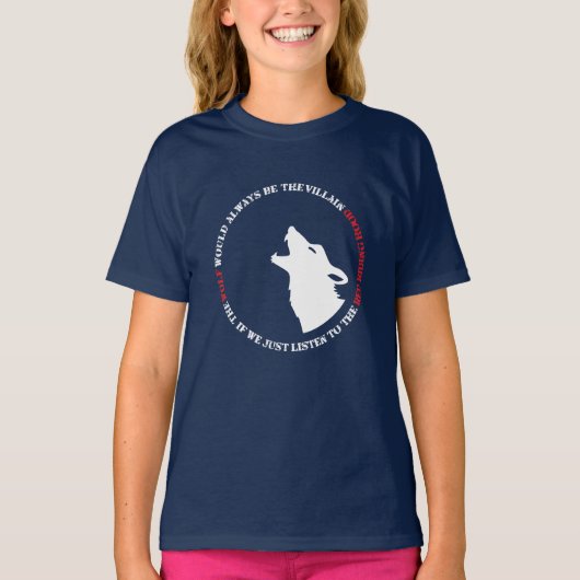 De wolf is altijd de boosdoener t-shirt (Voorkant)
