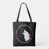 De wolf is altijd de boosdoener tote bag (Achterkant)