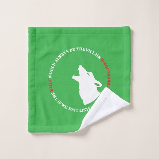 De wolf is altijd de boosdoener washandje (Wasdoekje)