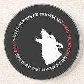 De wolf is altijd de boosdoener zandsteen onderzetter (Voorkant)